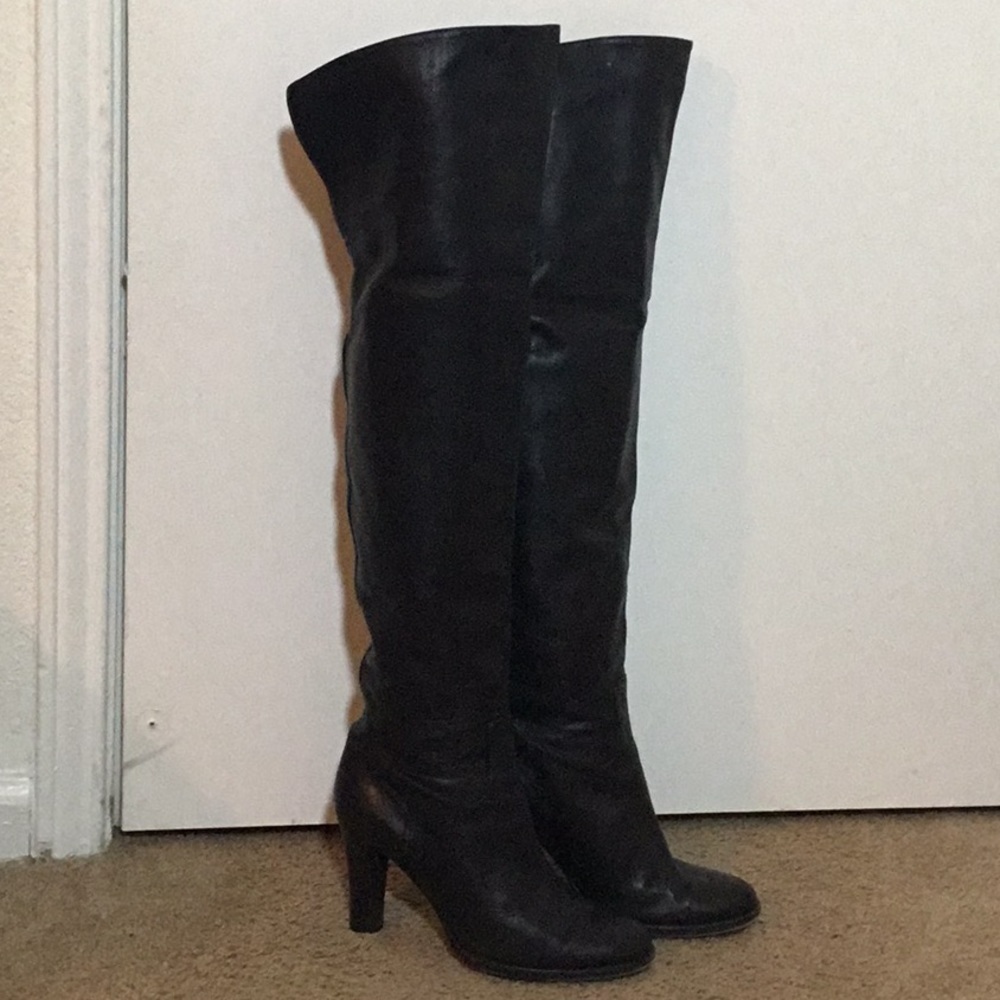 Over the knee, leather boots